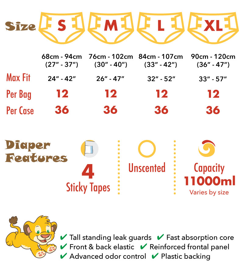 Mega Safari Adult Diapers