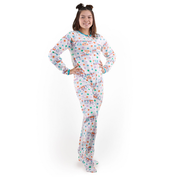 Rearz Zippered Critter Caboose Footed Jammies