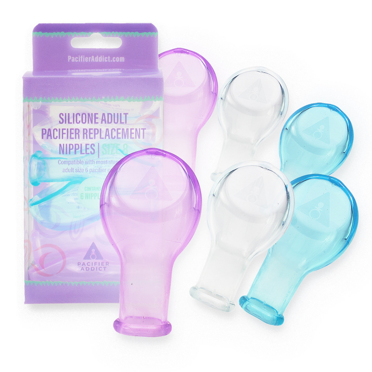 Size 8 Replacement Adult Pacifier Teats - 6 Pack – My Inner Baby