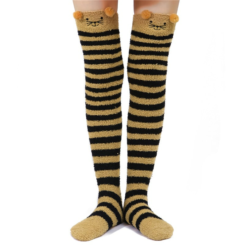 Fleece thigh high socks best sale