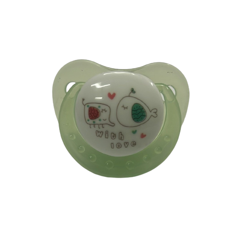 Adult Baby Size 6 Pacifier - With Love - Green