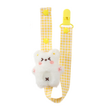CutiePlusU Happy Bear Paci Clip - White