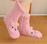 CutiePlusU Plush Fuzzy Socks - Light Pink