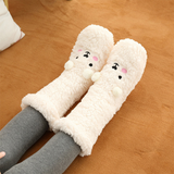 CutiePlusU Plush Fuzzy Socks - White