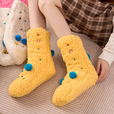 CutiePlusU Plush Fuzzy Socks - Yellow