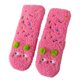 CutiePlusU Plush Fuzzy Socks - Dark Pink