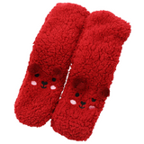 CutiePlusU Plush Fuzzy Socks - Red
