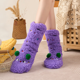 CutiePlusU Plush Fuzzy Socks - Purple