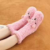 CutiePlusU Plush Fuzzy Socks - Light Pink