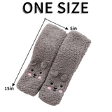 CutiePlusU Plush Fuzzy Socks - Grey