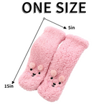 CutiePlusU Plush Fuzzy Socks - Light Pink