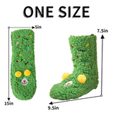 CutiePlusU Plush Fuzzy Socks - Green