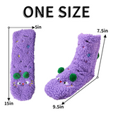 CutiePlusU Plush Fuzzy Socks - Purple