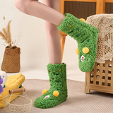 CutiePlusU Plush Fuzzy Socks - Green