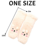 CutiePlusU Plush Fuzzy Socks - White