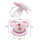 CPU Adult Size 6 Pacifier - Little Princess - White & Pink