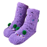 CutiePlusU Plush Fuzzy Socks - Purple