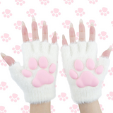 CutiePlusU Cat Paw Gloves - White