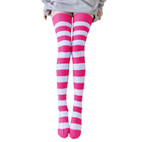 CutiePlusU Knee High Socks - Pink/White