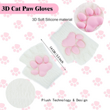 CutiePlusU Cat Paw Gloves - White