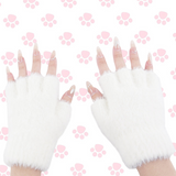 CutiePlusU Cat Paw Gloves - White