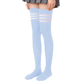 CutiePlusU Knee High Socks - Solid Blue