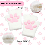 CutiePlusU Cat Paw Gloves - White