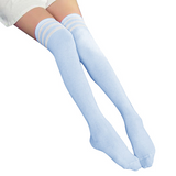 CutiePlusU Knee High Socks - Solid Blue