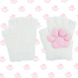 CutiePlusU Cat Paw Gloves - White