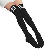 CutiePlusU Knee High Socks - Black