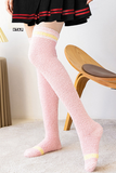 CutiePlusU Knee High Fleece Socks -Pink