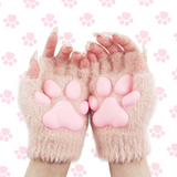 CutiePlusU Cat Paw Gloves - Pink