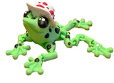 3d Green Mushroom Hat Frog - 3d printed frog