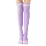 CutiePlusU Knee High Fleece Socks - Purple