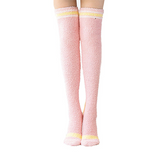 CutiePlusU Knee High Fleece Socks -Pink