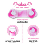 ABZ Pin Free Diaper Fasteners - Cotton Candy
