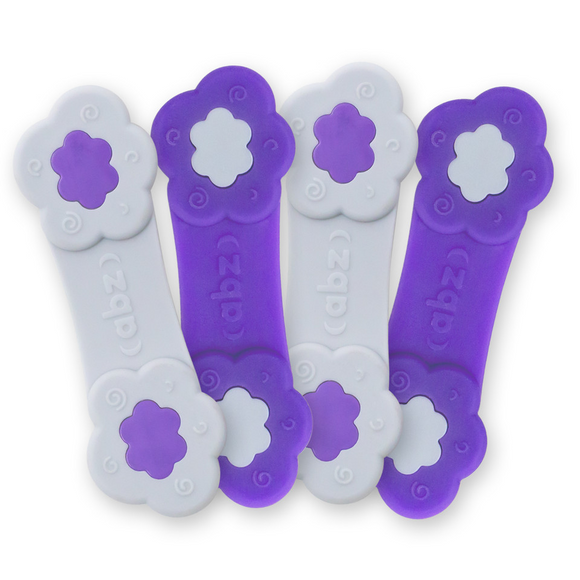 ABZ Pin Free Diaper Fasteners - Purple