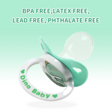 CPU Adult Size 6 Pacifier - Baby Dino - White Ring