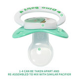 CPU Adult Size 6 Pacifier - Baby Dino - White Ring