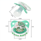 CPU Adult Size 6 Pacifier - Baby Dino - White Ring