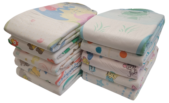 Mixed Brands 10 piece Diaper Sampler - Animals