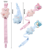 CutiePlusU Happy Bear Paci Clip - Pink