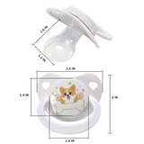 CPU Adult Size 6 Pacifier - Corgi - White