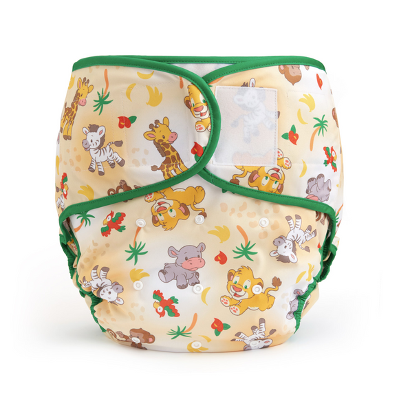 Adult Diaper Wrap - NEW Safari - Cream Background