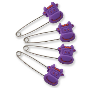 Barnyard Diaper Pins - Purple