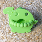LC Adult Silicone Orthodontic Pacifier - Dino - Green
