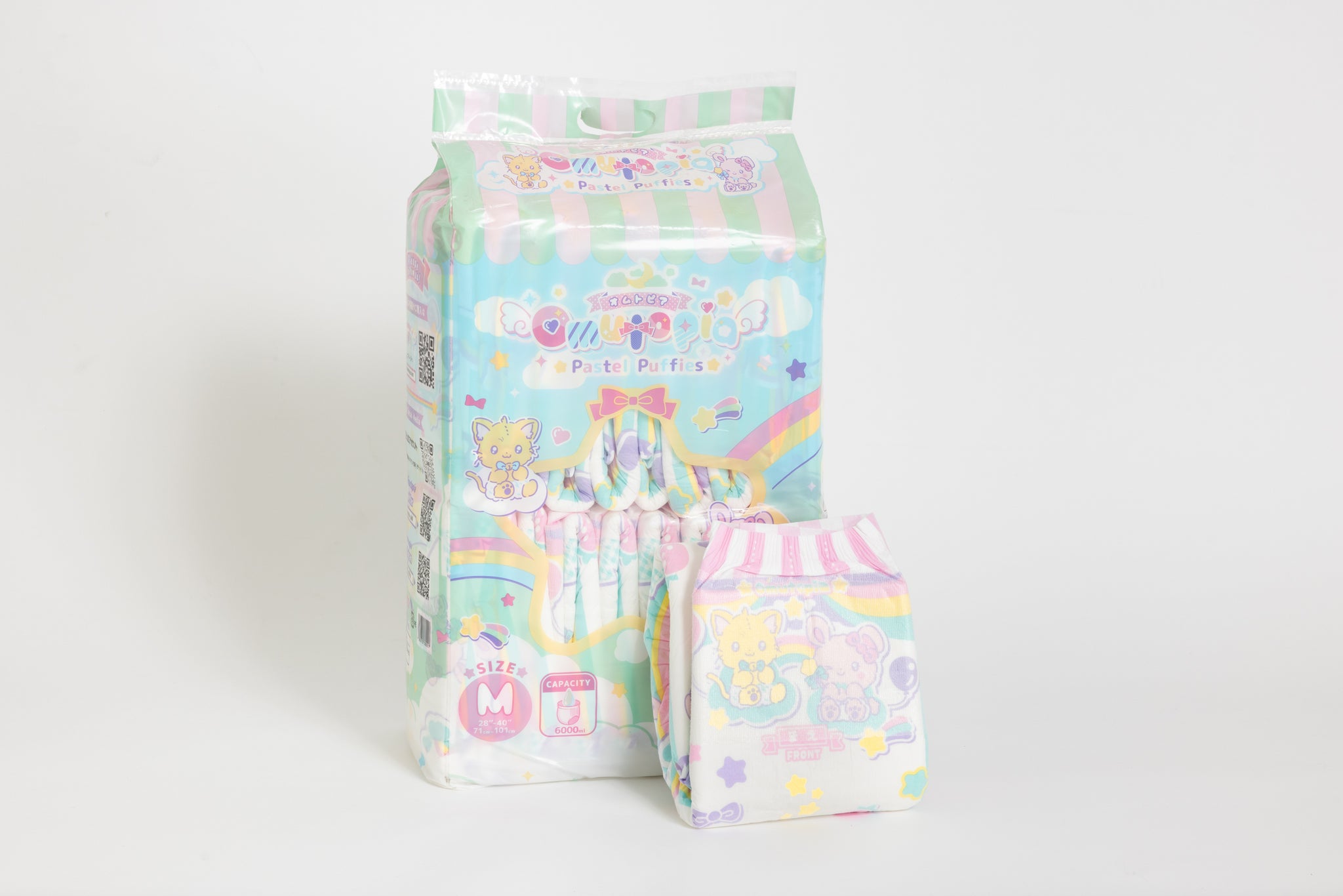 パステルパフィーズ Mサイズ 20枚入り ABDL オムトピアPastel Puffies Mサイズ 20枚入 【公式通販】