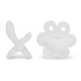 LC Adult Silicone Orthodontic Pacifier - Flower - Translucent