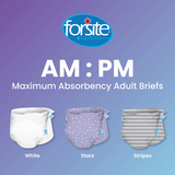 Forsite AM:PM Series Adult Diaper - Classic White