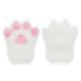 CutiePlusU Plush Furry Paws Gloves - Pink